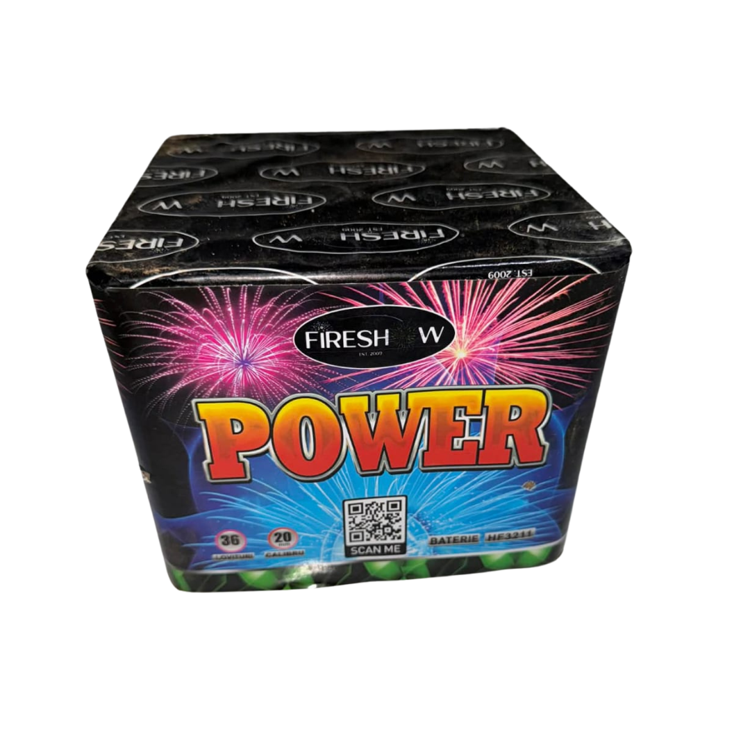 Baterie de artificii Power, 36 focuri, 20 calibru