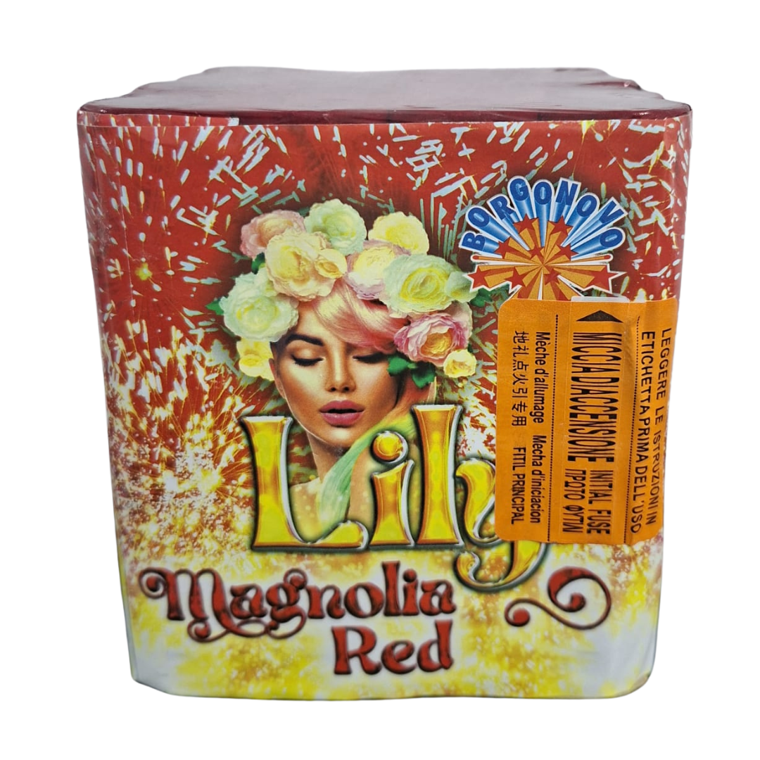 Baterie de artificii Lily Magnolia Red, 16 focuri, 22 calibru