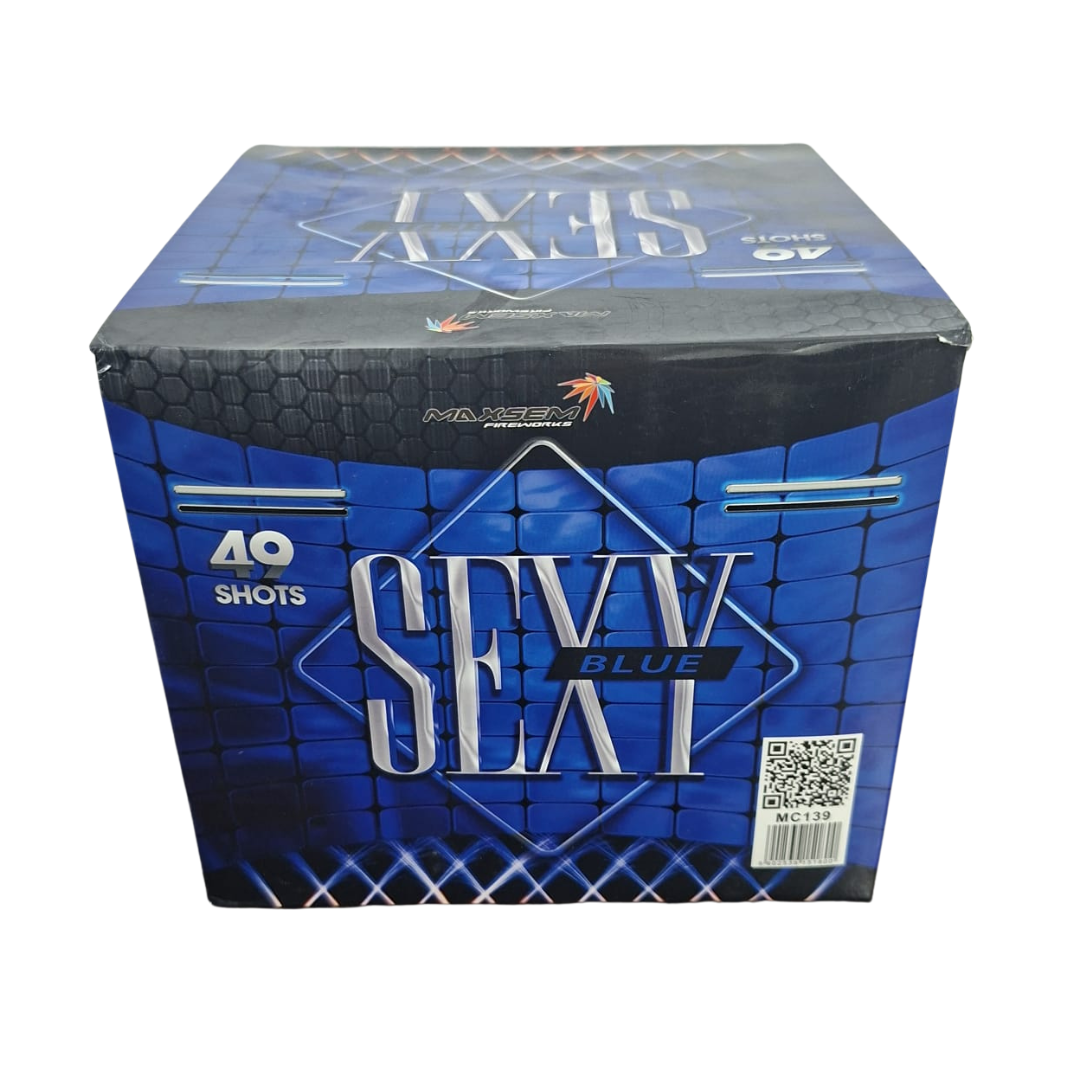 Baterie de artificii Sexy Blue, 49 focuri, 20 calibru